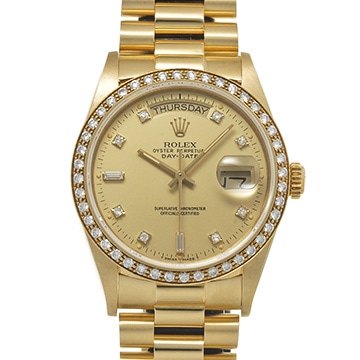 ロレックス デイデイト 18048A シャンパン/ダイヤモンド メンズ 時計 【中古】【wristwatch】