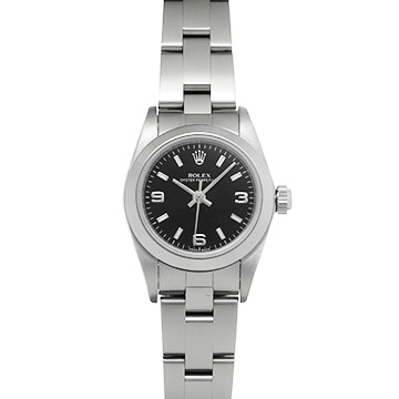 ロレックス オイスターパーペチュアル 76080 ブラック レディース 時計 【中古】【wristwatch】