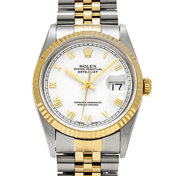 ロレックス デイトジャスト 36 16233 ホワイト メンズ 時計 【中古】【wristwatch】
