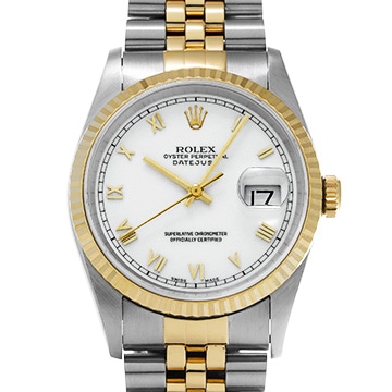 ロレックス デイトジャスト 36 16233 ホワイト メンズ 時計 【中古】【wristwatch】