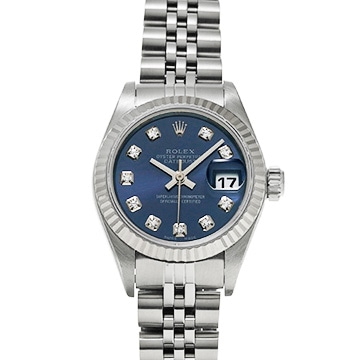 ロレックス デイトジャスト 79174G ブルー/ダイヤモンド レディース 時計 【中古】【wristwatch】