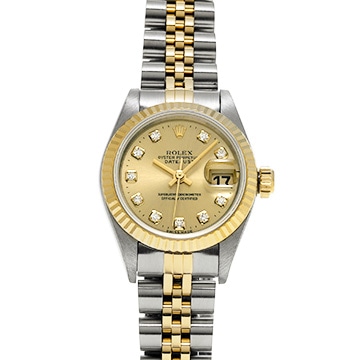 ロレックス デイトジャスト 69173G シャンパン/ダイヤモンド レディース 時計 【中古】【wristwatch】