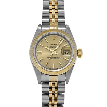 ロレックス デイトジャスト 69173 シャンパン レディース 時計 【中古】【wristwatch】