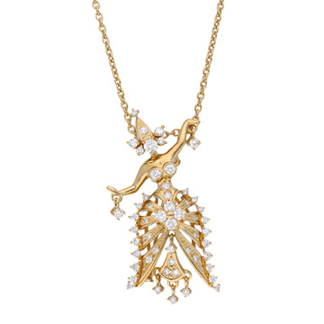 タサキ ドールモチーフ ネックレス ブローチ ゴールド K18イエローゴールド YG レディース ジュエリー 【中古】【jewelry】