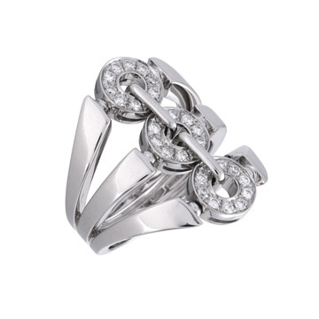 ブルガリ アストラーレチェルキ ダイヤ リング　#13 シルバー K18ホワイトゴールド WG レディース ジュエリー 【中古】【jewelry】