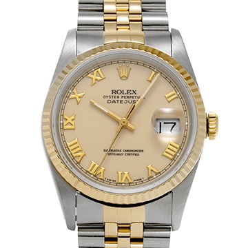 ロレックス デイトジャスト 16233 アイボリーローマ メンズ 時計 【中古】【wristwatch】