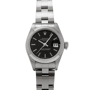 ロレックス オイスターパーペチュアル デイト 79160 ブラック レディース 時計 【中古】【wristwatch】