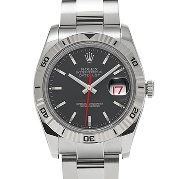 ロレックス デイトジャスト 36 ターノグラフ 116264 ブラック メンズ 時計 【中古】【wristwatch】