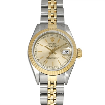 ロレックス デイトジャスト  69173 シャンパン レディース 時計 【中古】【wristwatch】