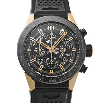 タグ ホイヤー カレラ キャリバーホイヤー01 クロノグラフ CAR2A5A.FT6044 ブラック メンズ 時計 【中古】【wristwatch】