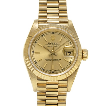ロレックス デイトジャスト 69178 シャンパン レディース 時計 【中古】【wristwatch】