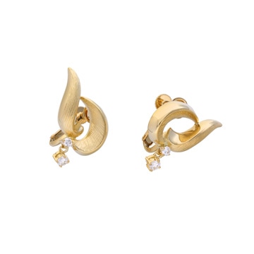 ジュネ デザイン イヤリング イエロー K18イエローゴールド YG レディース ジュエリー 【中古】【jewelry】