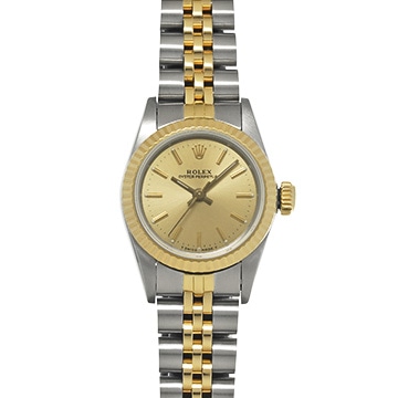 ロレックス オイスターパーペチュアル 67193 シャンパン レディース 時計 【中古】【wristwatch】