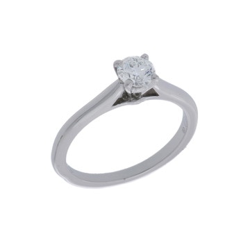 カルティエ 1895ソリテール リング #48 0.35ct シルバー Pt950プラチナ レディース ジュエリー 【中古】【jewelry】