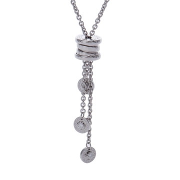 ブルガリ B.ZERO1 エレメント ネックレス シルバー 341471 K18ホワイトゴールド WG レディース ジュエリー 【中古】【jewelry】