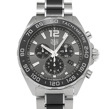 タグ ホイヤー フォーミュラ1 クォーツ クロノグラフ CAZ1011.BA0843 グレー/ブラック メンズ 時計 【中古】【wristwatch】