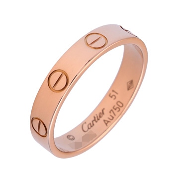 カルティエ ミニラブリング #51 ピンク K18ピンクゴールド PG レディース ジュエリー 【中古】【jewelry】