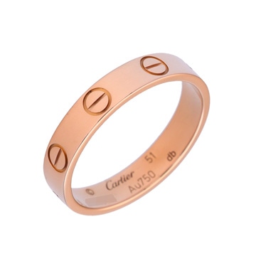 カルティエ ミニラブリング #51 ピンク K18ピンクゴールド PG レディース ジュエリー 【中古】【jewelry】