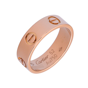カルティエ ラブリング #52 ピンク K18ピンクゴールド PG レディース ジュエリー 【中古】【jewelry】