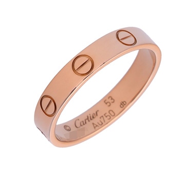 カルティエ ミニラブリング #53 ピンク K18ピンクゴールド PG レディース ジュエリー 【中古】【jewelry】