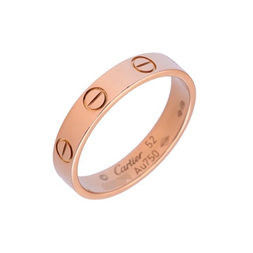 カルティエ ミニラブリング #52 ピンク K18ピンクゴールド PG レディース ジュエリー 【中古】【jewelry】