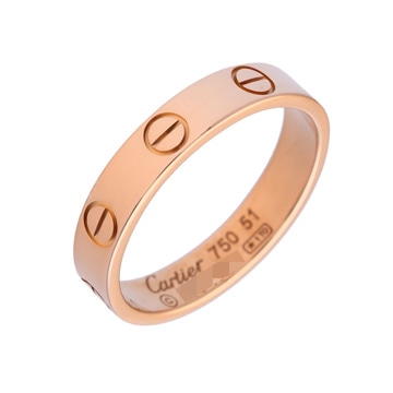 カルティエ ミニラブリング #51 ピンク K18ピンクゴールド PG レディース ジュエリー 【中古】【jewelry】
