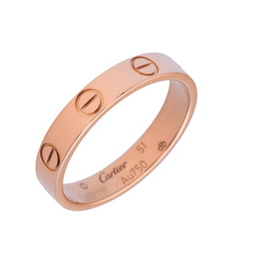 カルティエ ミニラブリング #51 ピンク K18ピンクゴールド PG レディース ジュエリー 【中古】【jewelry】