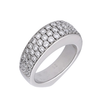 ピアジェ ミレニアム リング #52 パヴェ シルバー Pt950プラチナ レディース ジュエリー 【中古】【jewelry】