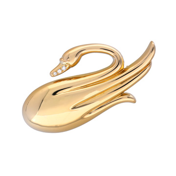 タサキ スワンモチーフ ブローチ イエロー K18イエローゴールド YG レディース ジュエリー 【中古】【jewelry】