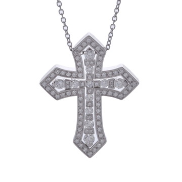 ダミアーニ ベルエポッククラウン ネックレス #Ｌ シルバー 20089534 K18ホワイトゴールド WG レディース ジュエリー 【中古】【jewelry】