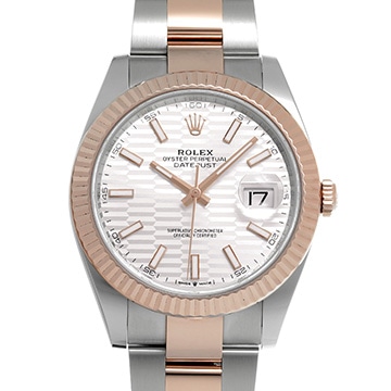 ロレックス デイトジャスト 41 126331 シルバー フルーテッドモチーフ メンズ 時計 【中古】【wristwatch】