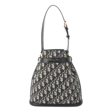 ディオール Cest Dior バッグ ミディアム ブルー M2271UTZQ オブリーク・ジャガードキャンバス/レザー レディース バッグ 【中古】【bag】