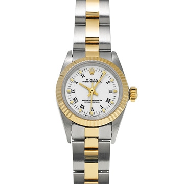 ロレックス オイスターパーペチュアル 26 67193 ホワイト レディース 時計 【中古】【wristwatch】