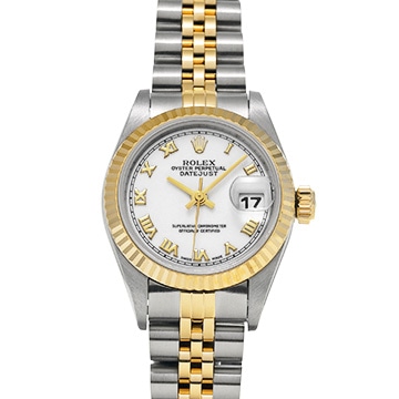 ロレックス デイトジャスト 69173 ホワイト レディース 時計 【中古】【wristwatch】