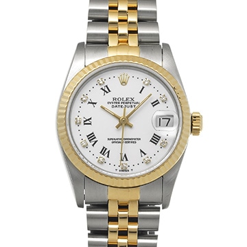 ロレックス デイトジャスト 68273G ホワイト/ダイヤモンド ユニセックス 時計 【中古】【wristwatch】