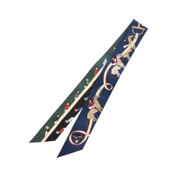 エルメス ツイリー TURF LES COURSES マルチカラー 061144S シルク100％ レディース 【新品】【other】
