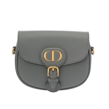 ディオール BOBBYバッグ スモール グレー M9317UMOL ボックスカーフ レディース バッグ 【中古】【bag】