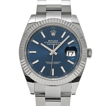 ロレックス デイトジャスト 41 126334 ブライトブルー メンズ 時計 【中古】【wristwatch】