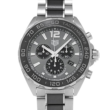 タグ ホイヤー フォーミュラ1 クォーツ クロノグラフ CAZ1011.BA0843 グレー/ブラック メンズ 時計 【中古】【wristwatch】