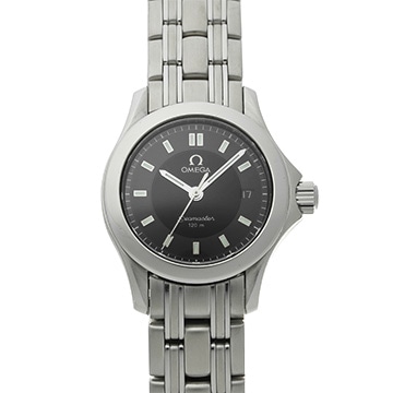 オメガ シーマスター 120 クォーツ 2581.52 ブラック レディース 時計 【中古】【wristwatch】