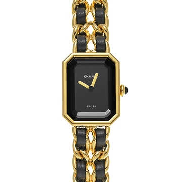 シャネル プルミエール M H0001 ブラック レディース 時計 【中古】【wristwatch】