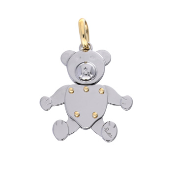 ポメラート ベアーペンダントトップ　#M　 イエロー K18イエローゴールド YG/スチール ユニセックス ジュエリー 【中古】【jewelry】