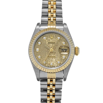 ロレックス デイトジャスト 79173G シャンパンコンピュータ/ダイヤモンド レディース 時計 【中古】【wristwatch】