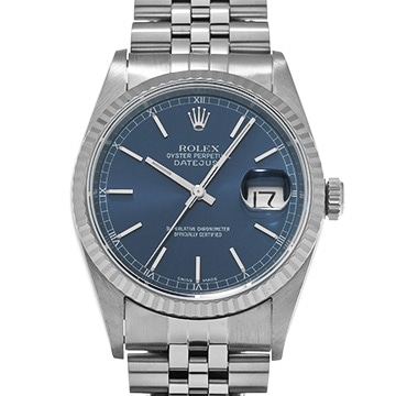 ロレックス デイトジャスト 36 16234 ブルー メンズ 時計 【中古】【wristwatch】