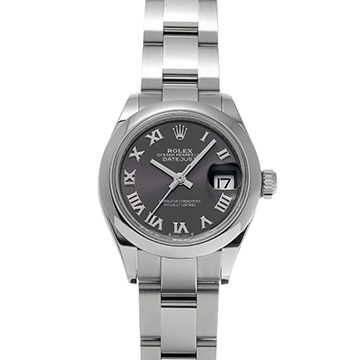 ロレックス レディ デイトジャスト 28 279160 ダークグレー レディース 時計 【中古】【wristwatch】