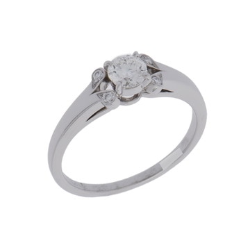 カルティエ バレリーナソリテール リング 0.30ct シルバー N4198048 Pt950プラチナ レディース ジュエリー 【中古】【jewelry】
