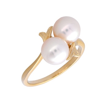ミキモト パールリング　#12 イエロー K18イエローゴールド YG レディース ジュエリー 【中古】【jewelry】