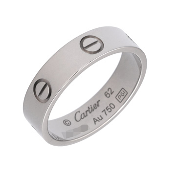 カルティエ ラブリング #62 シルバー K18ホワイトゴールド WG ユニセックス ジュエリー 【中古】【jewelry】