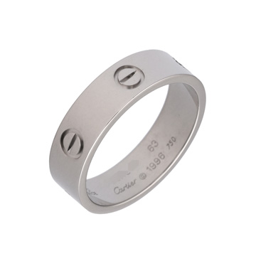 カルティエ ラブリング #63 シルバー K18ホワイトゴールド WG ユニセックス ジュエリー 【中古】【jewelry】