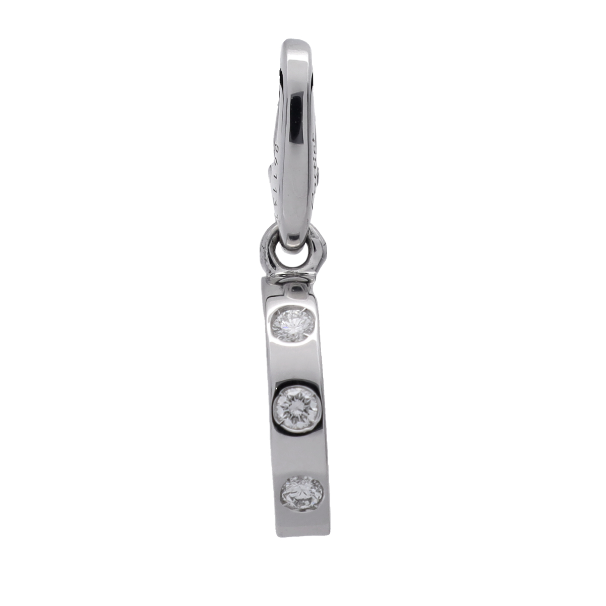 カルティエ ラブチャーム 7PD シルバー K18ホワイトゴールド WG レディース ジュエリー 【中古】【jewelry】